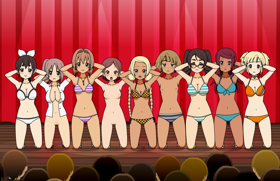 Girls kneeling and wanting to serve their Master